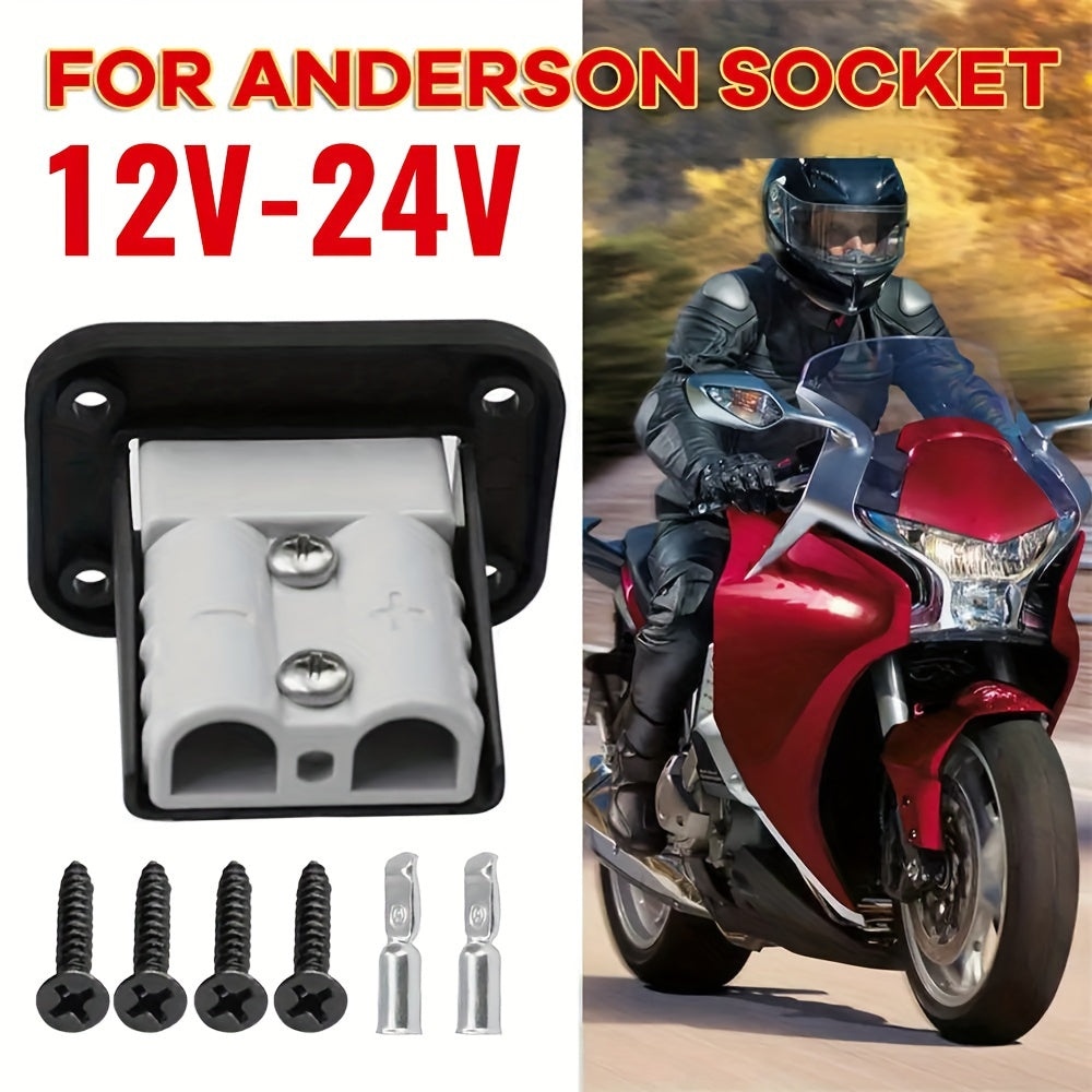 Mototsikl, ATV, RV uchun 50A socket ulanishi panel qopqog'i, yopiladigan montaj