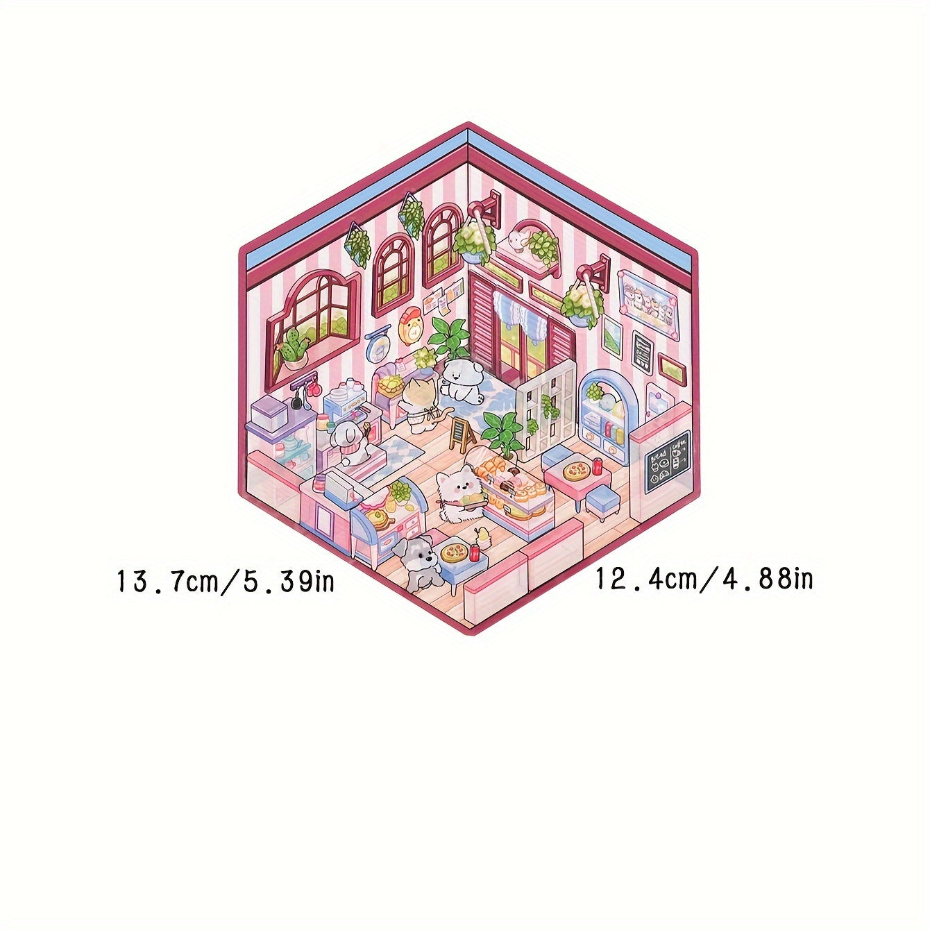 3D Наклейки для ландшафта хранения для миниатюрных сцен Маленький дом Журналинг DIY Облегчение стресса
