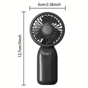 Silent Mini USB Fan Rechargeable Handheld Fan for Office Home Travel in Black Purple Beige