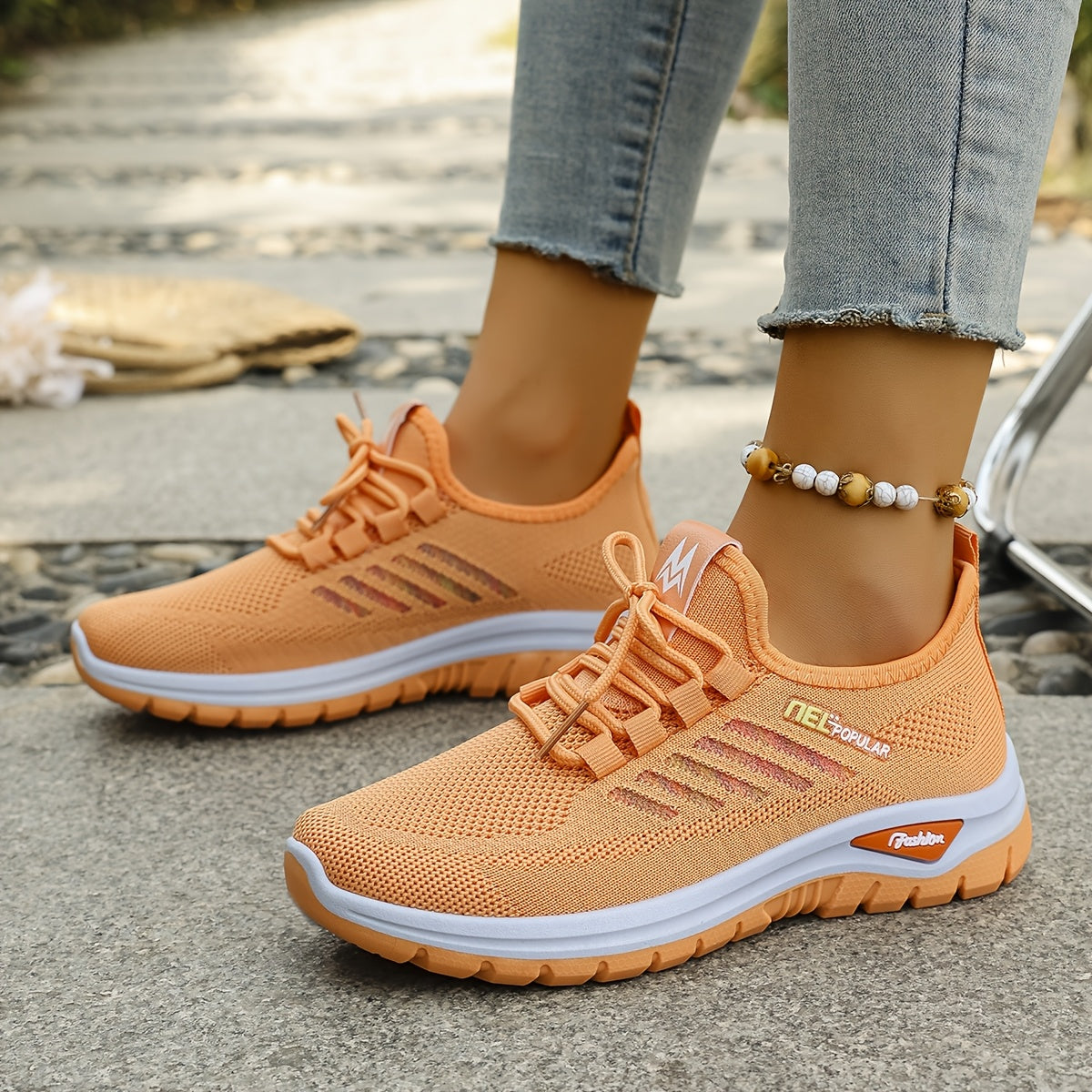 Women's Breathable Light Green Casual Sneakers for Walking and Running