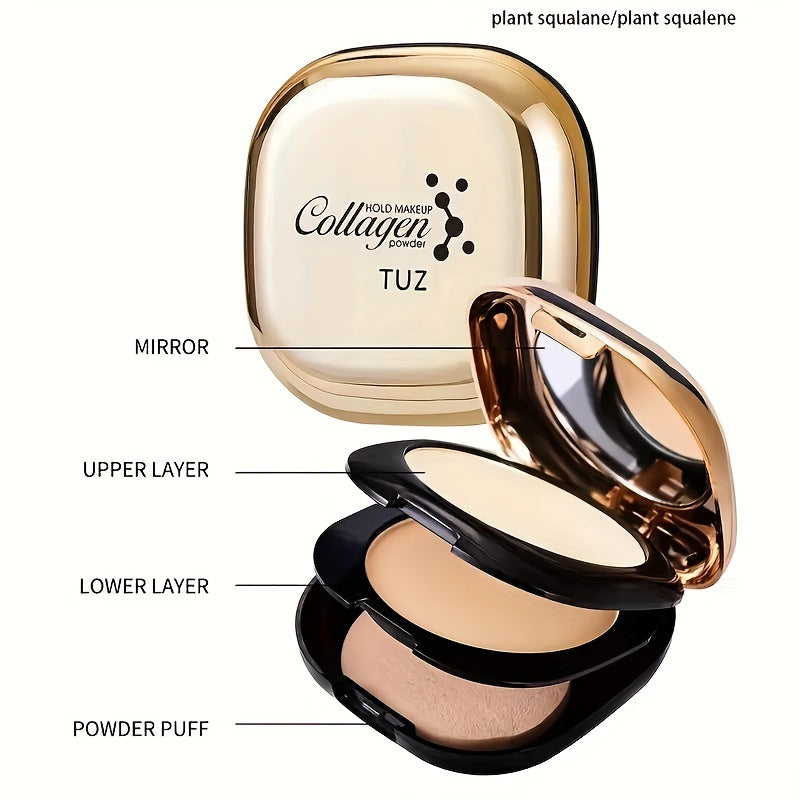 Double-Layer Pressed Powder Compact with Matte Finish and Squalane