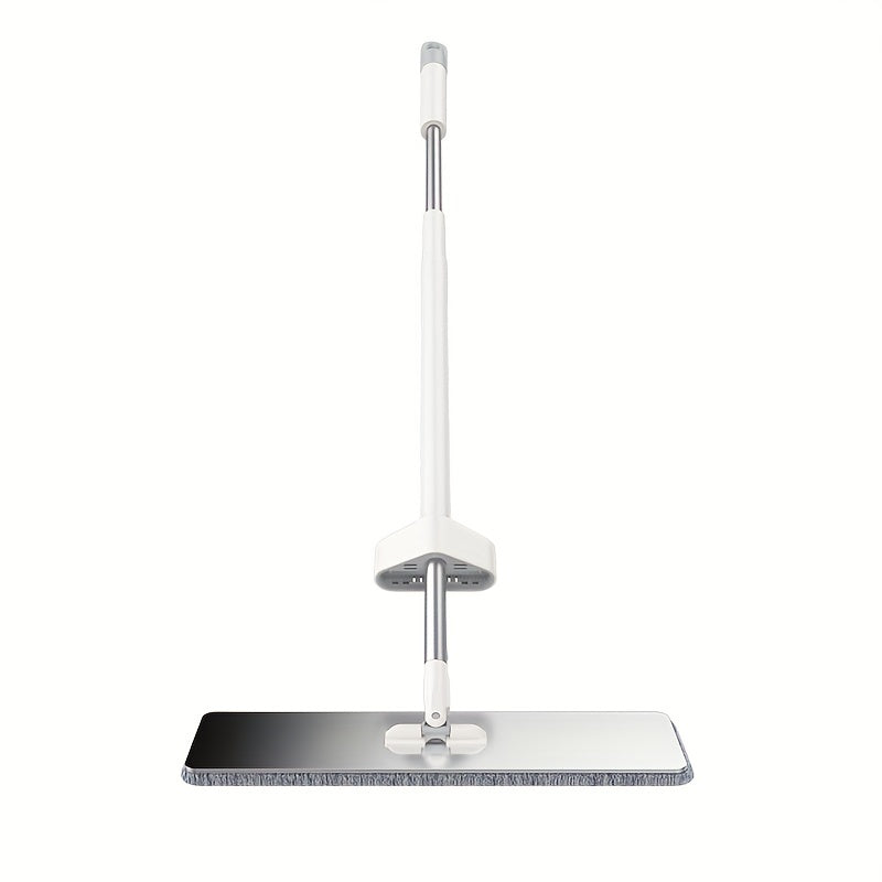 Stainless Steel Flat Mop with 180cm Handle, Reusable Pads, Wet and Dry Cleaning