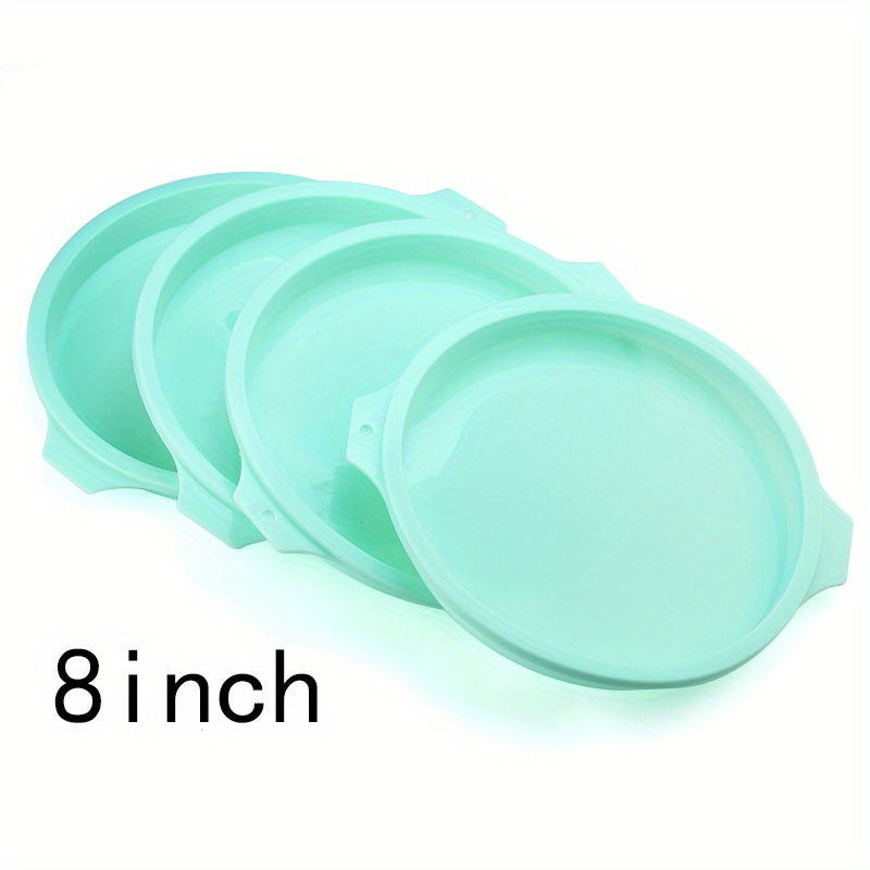 Set of 4 Silicone Cake Molds Round Non-Stick Baking Tools for Cakes and Pastries