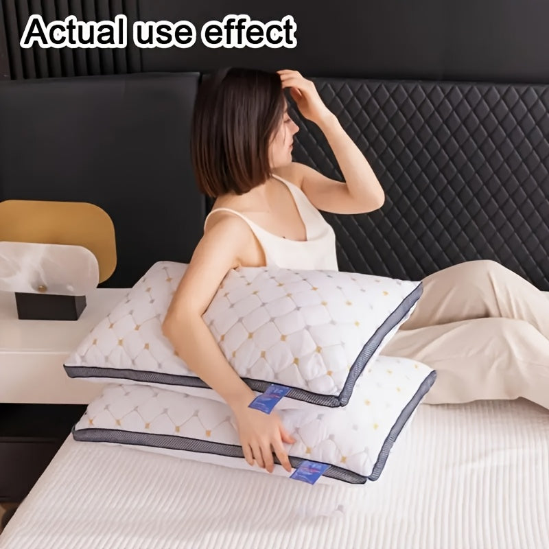 Luxury Hotel Pillows Set Soft Polyester Breathable Neck Support for Side Back Sleepers