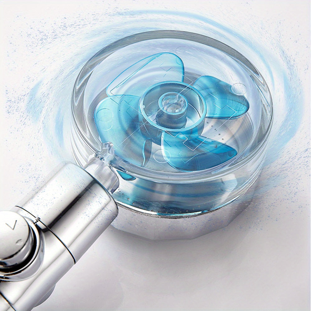 360 Degree Rotating Shower Head with Maple Leaf Fan Design High Pressure Water Saving Adjustable Filter