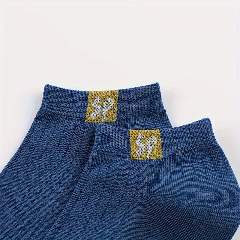 Men's No Show Socks Summer Breathable Comfortable 5 Pairs Polyester Spandex