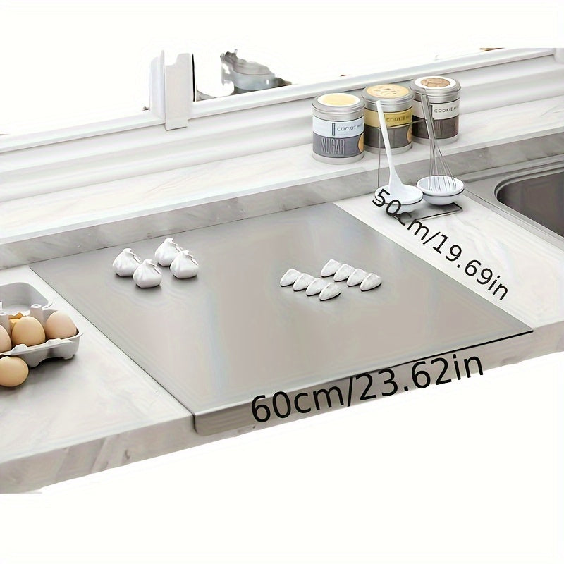 Stainless Steel Cutting Board Heavy Duty Non-Slip for Meat Fruits Vegetables 39.98cm x 49.99cm
