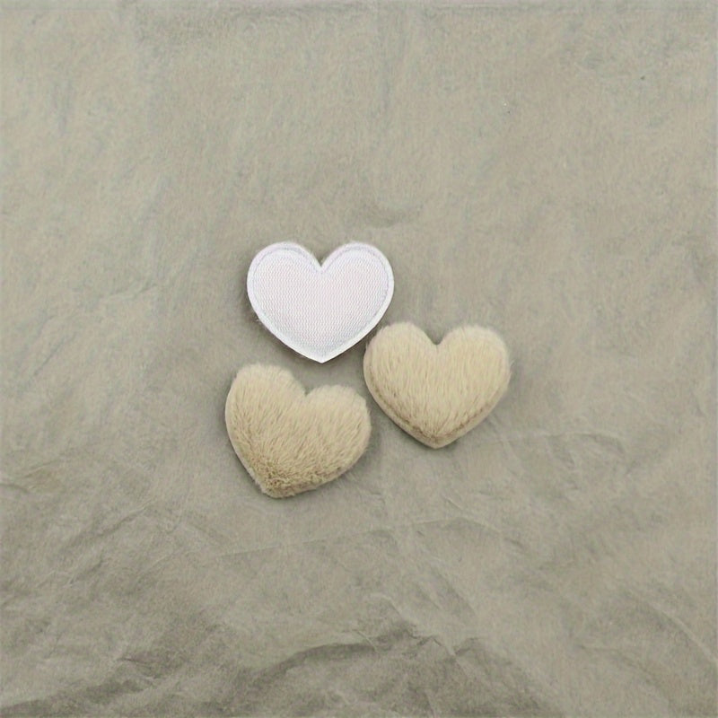 80 ta bo'yalgan yumshoq mato yurak shakllari, DIY hunarmandchiligi va bezaklar uchun