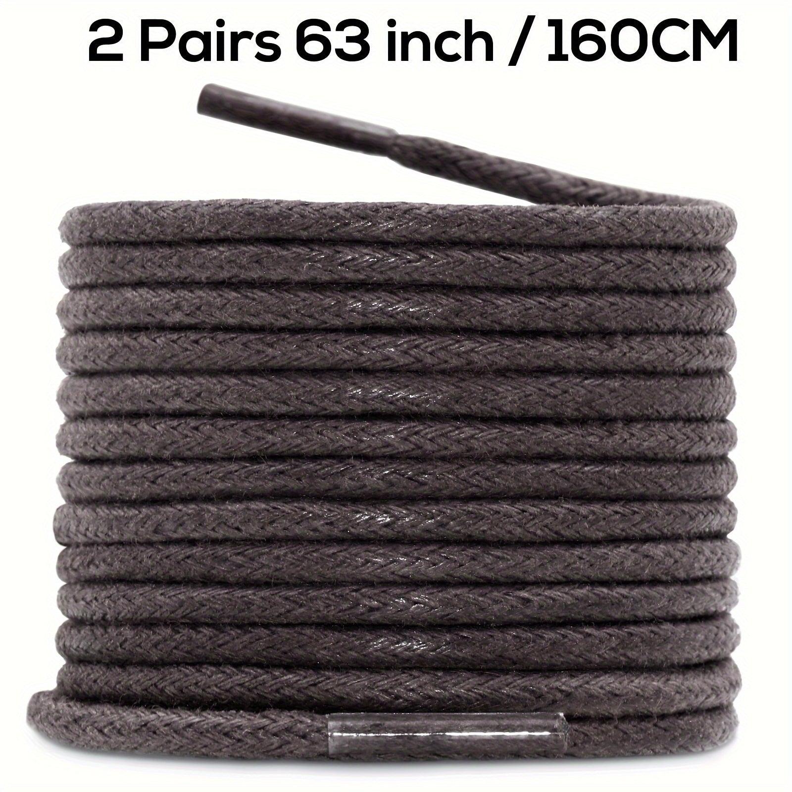 Unisex Waxed Shoelaces 0.25cm Thick Round Replacement Multi-Coloured 4 Pairs