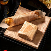 50pcs Food-Grade Oil-Proof Sandwich Packing Paper for Takeaway and Catering