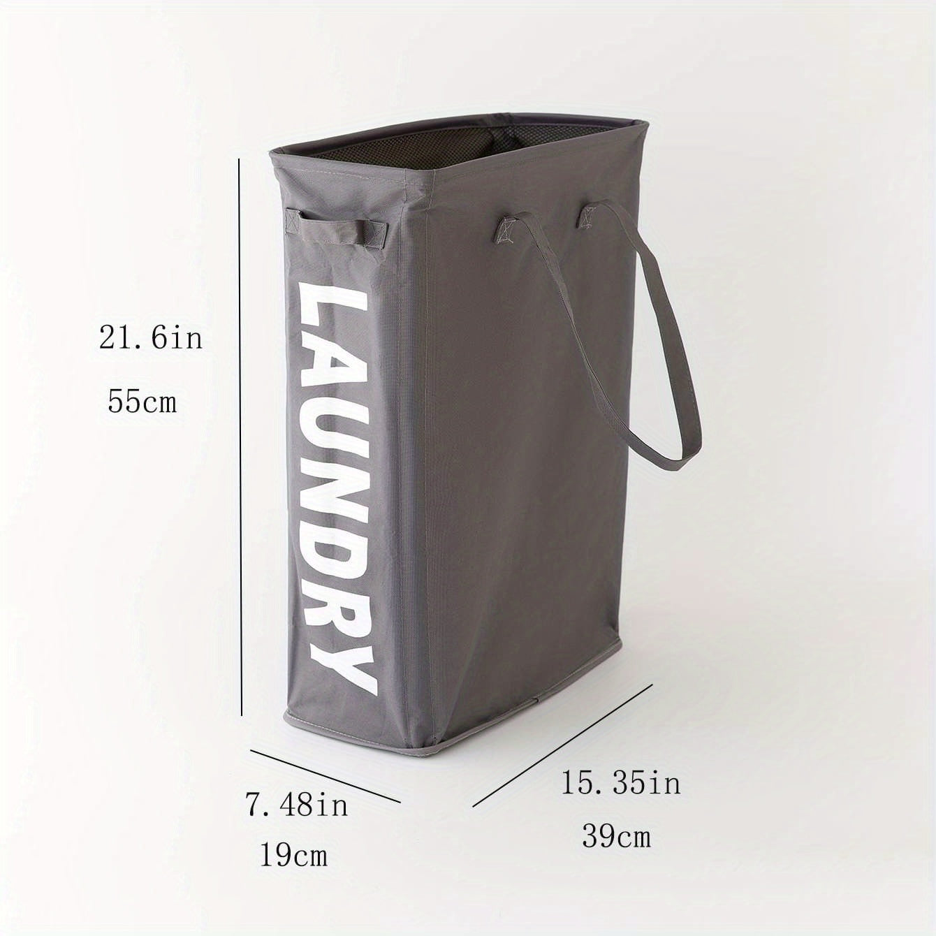 Collapsible Laundry Hamper with Handles 45L Capacity for Small Spaces