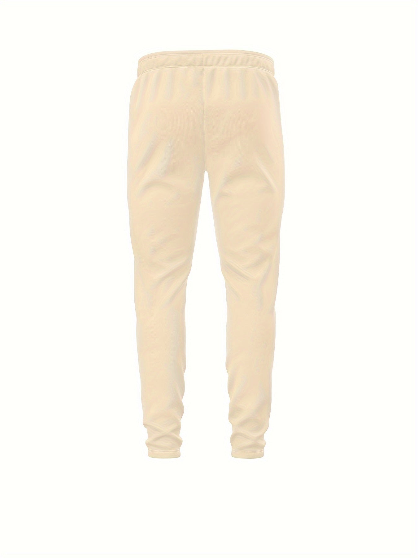 Men's Beige Hoodie and Shorts Set Casual Sportswear with 3D Letter Print