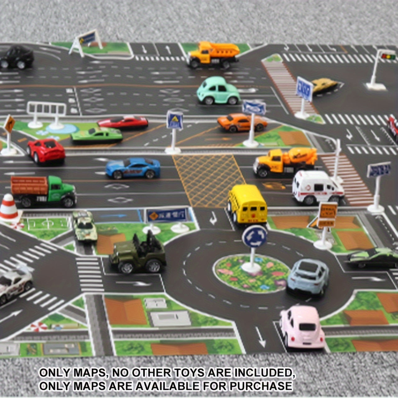 Alfombra de juego de tráfico infantil Ciudad Juego de aparcamiento educativo Impermeable de tela no tejida Juguete para interior