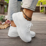 Women's Knit Running Shoes Low Top Casual Sneakers
