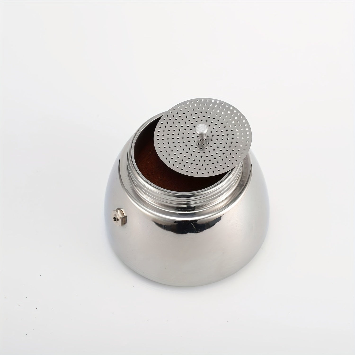 Stainless Steel Moka Pot Accessories Set Tamping Plate Filter Screen Powder Tank