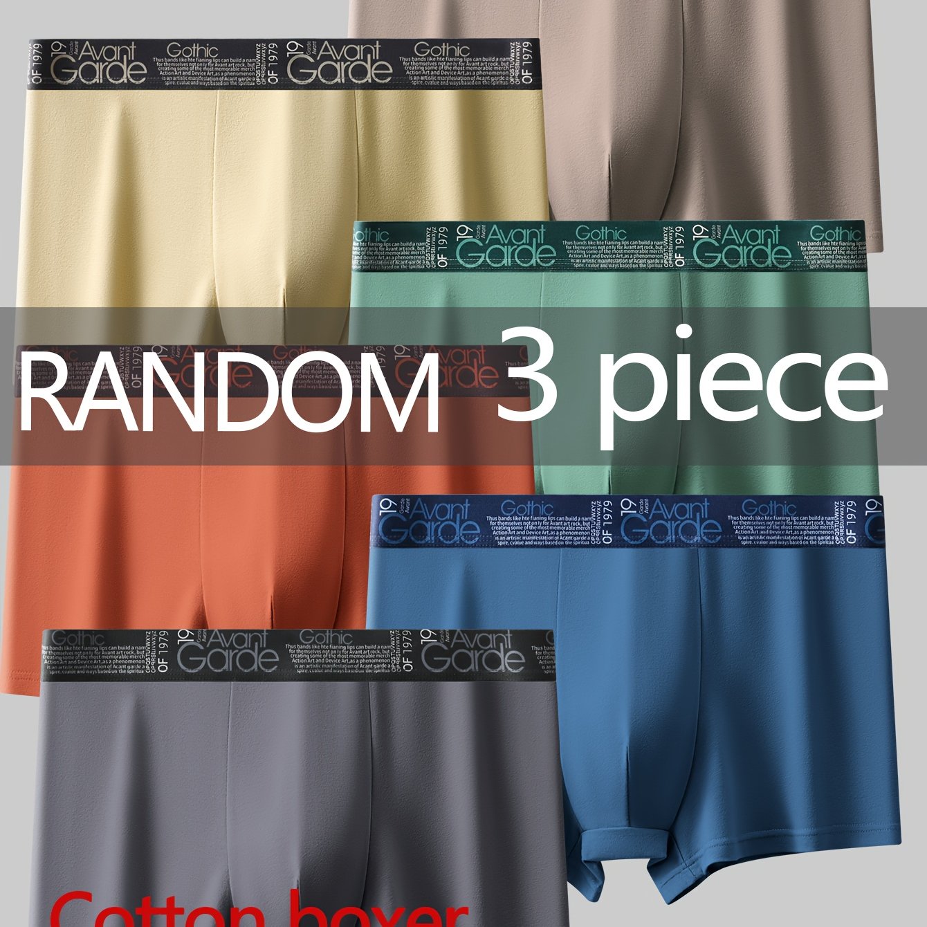 Men's Cotton Boxer Briefs with Color Block Patterns for Casual and Sports Wear