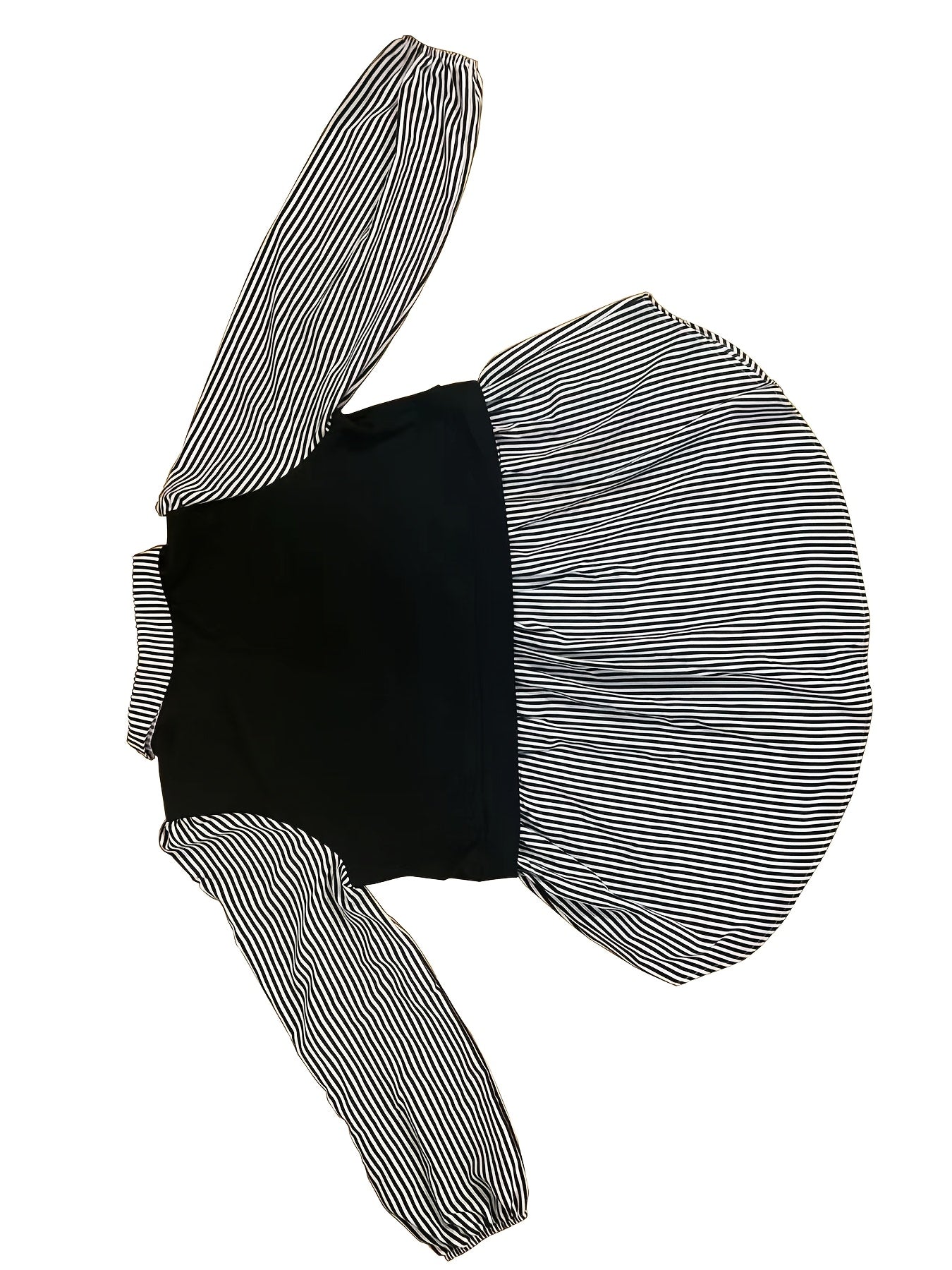 Plus Size Colorblock Polo Collar Blouse Long Sleeve Casual Fall Spring Women's Clothing