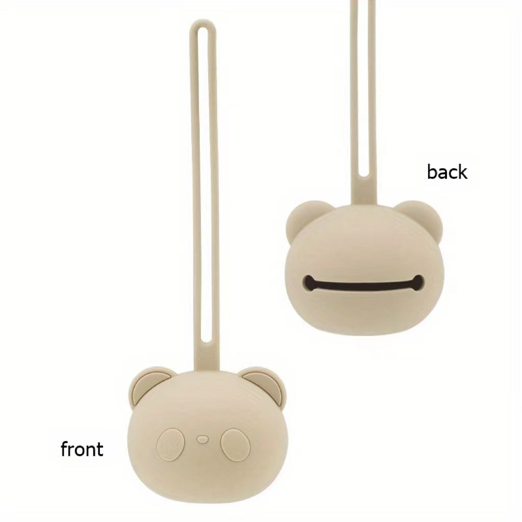 Baby Pacifier Case Silicone Panda Food-Grade BPA-Free for Newborns Girls Boys