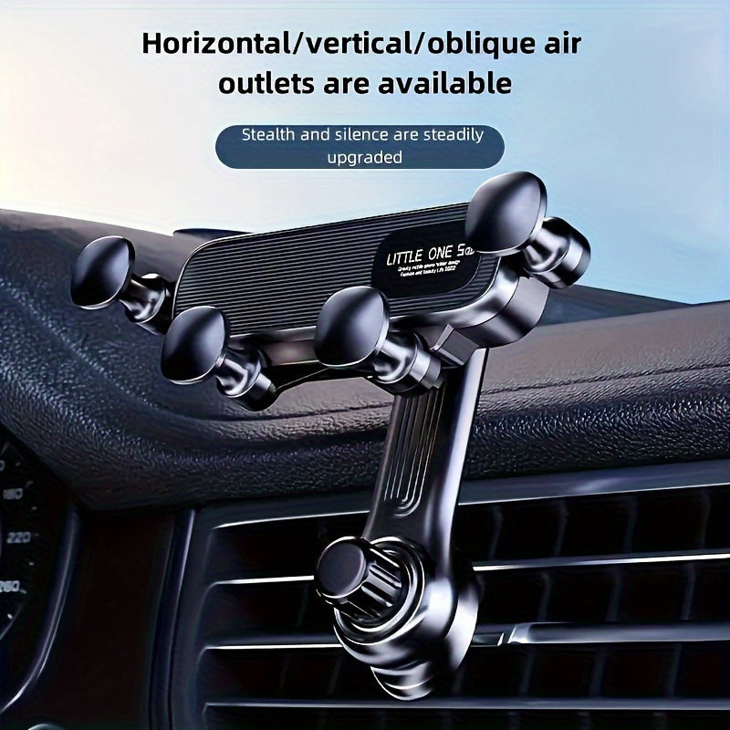 Soporte universal para teléfono de coche – Clip ajustable para rejilla de ventilación, gancho en forma de L, compatible con smartphones