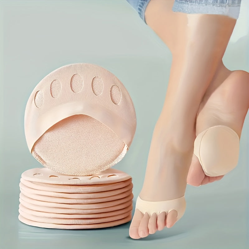 Set of 4 Women's High Heel Toe Cushions with Non-Slip Toe Socks and Arch Support Pads