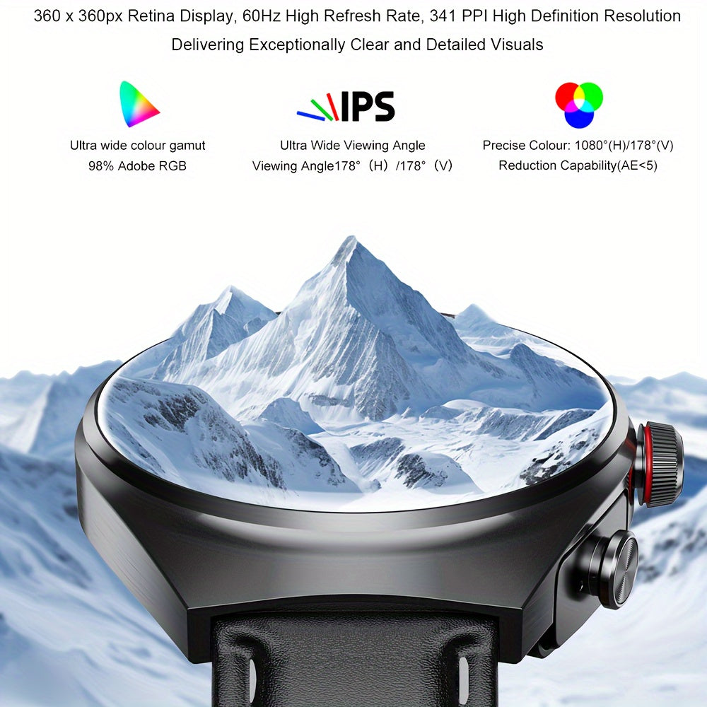 2-in-1 Smartwatch with 1.53 IPS Screen for Calls Fitness Sleep Tracking Pedometer Men Women