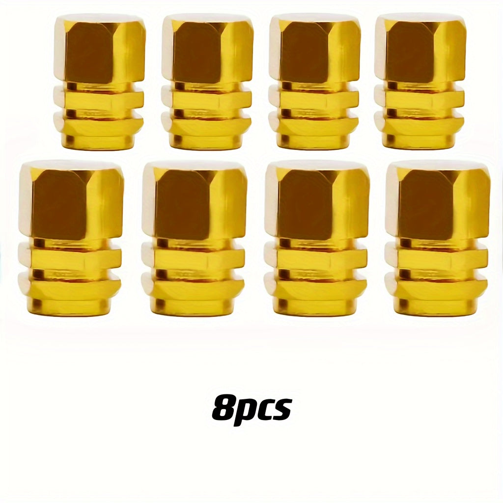 Durable Aluminum Tire Valve Caps 4/8/12 pcs Dustproof Easy to Install
