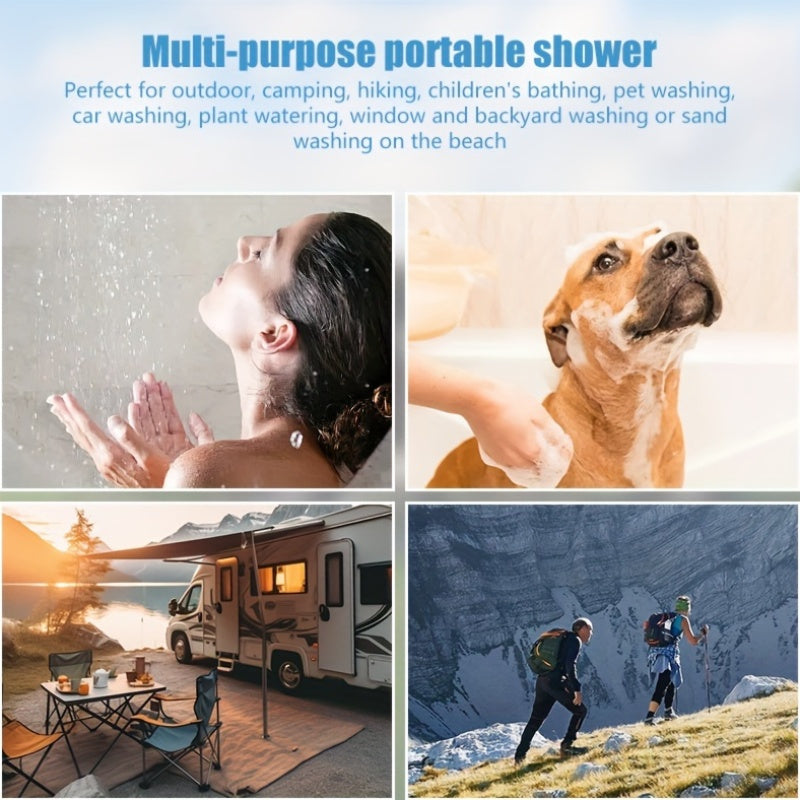 Портативный насос для кемпинга с душем - Компактный USB-заряжаемый для автодомов и отдыха на природе