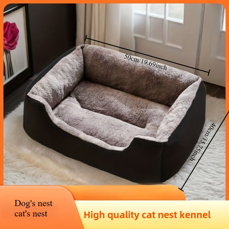 Pet Bed for Small and Medium Dogs Cats Winter Kennel with Warm Pad Multipurpose Sofa Bed