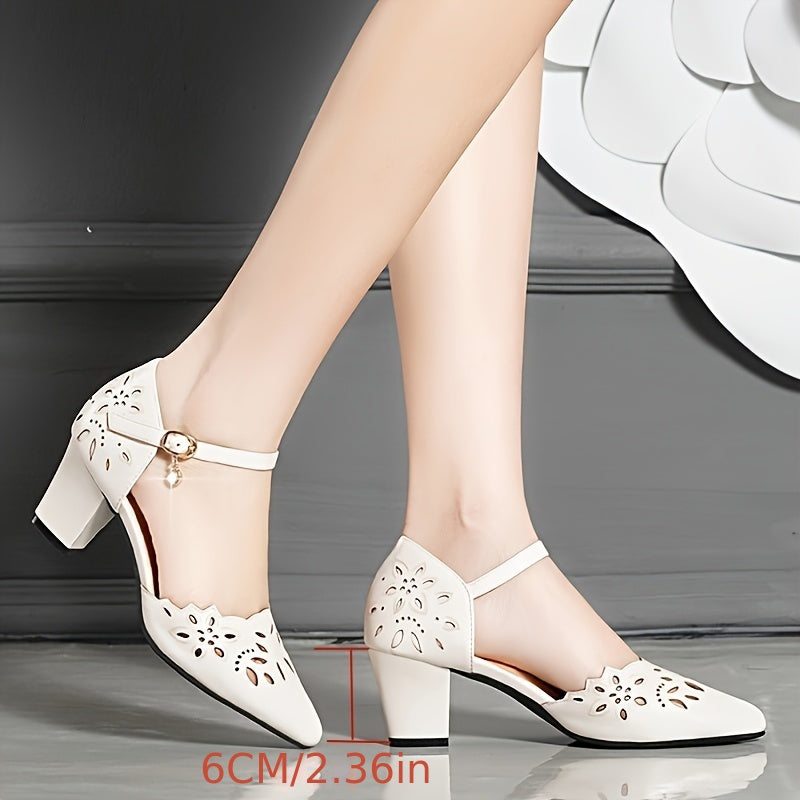 Women’s Summer Pointed Toe High Heel Pumps with Crystal Embellishments