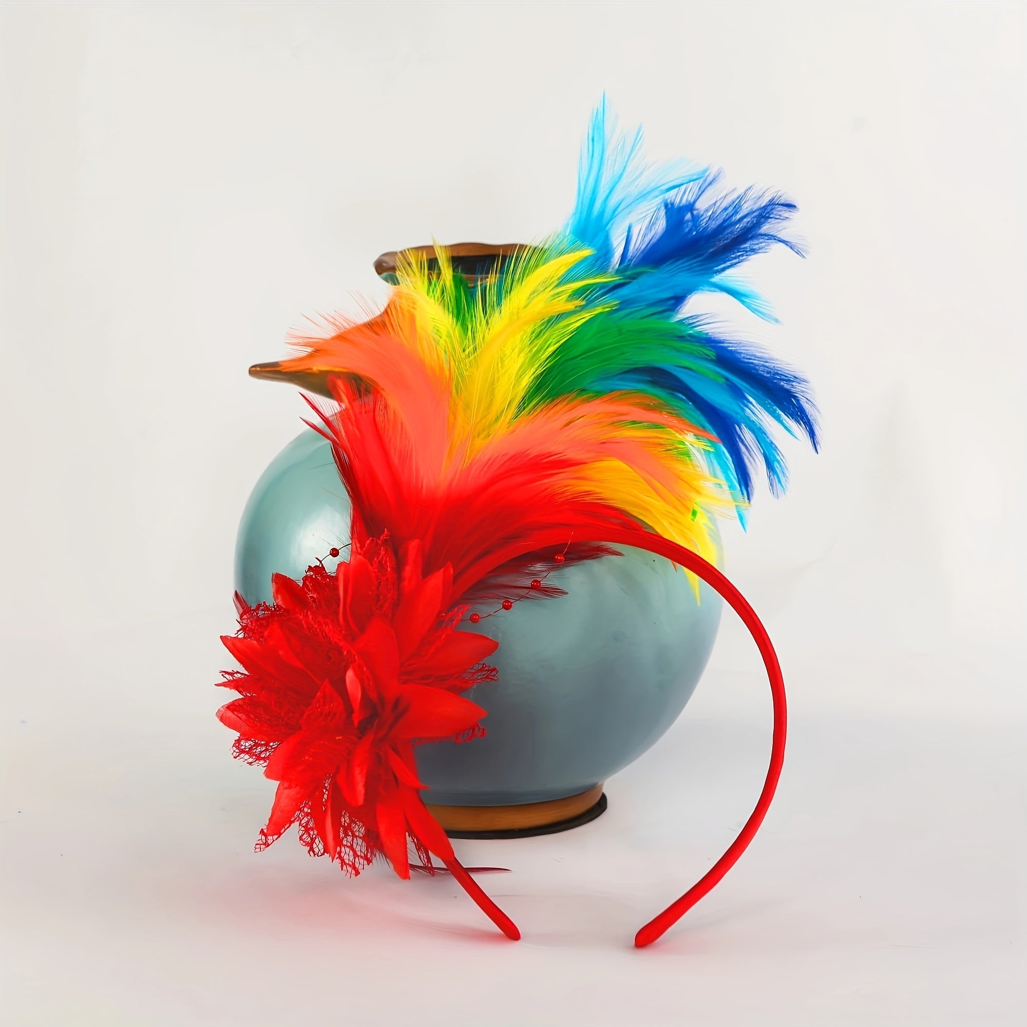 Пуховая повязка на голову-фасцинатор - Аксессуары для волос, идеально подходящие для коктейльных вечеринок и чаепитий