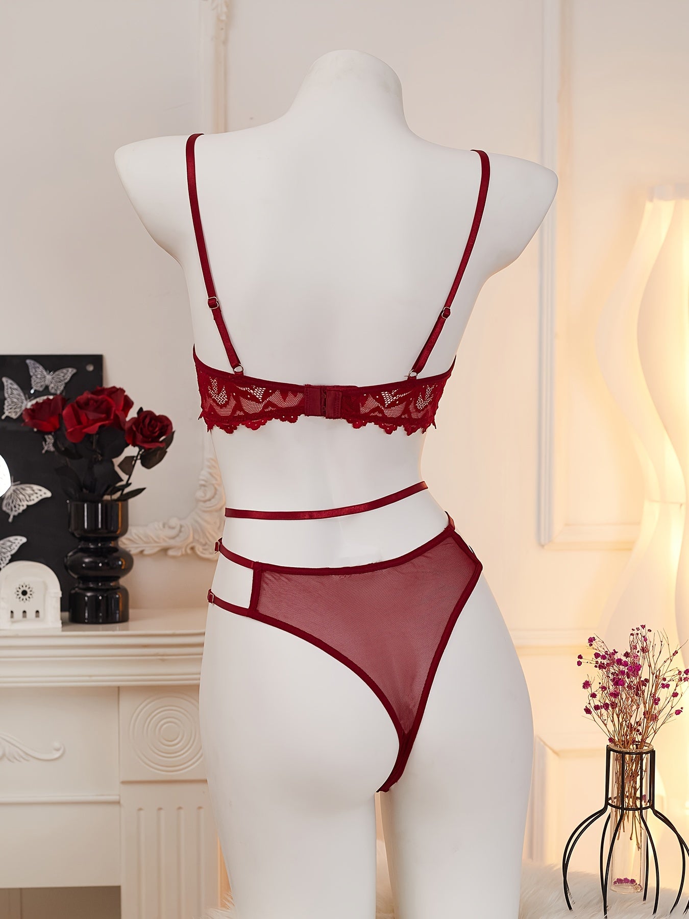 Кружевной боди-тедди с вырезами, нейлон, эластан, полупрозрачное, с низкой поддержкой, нижнее белье