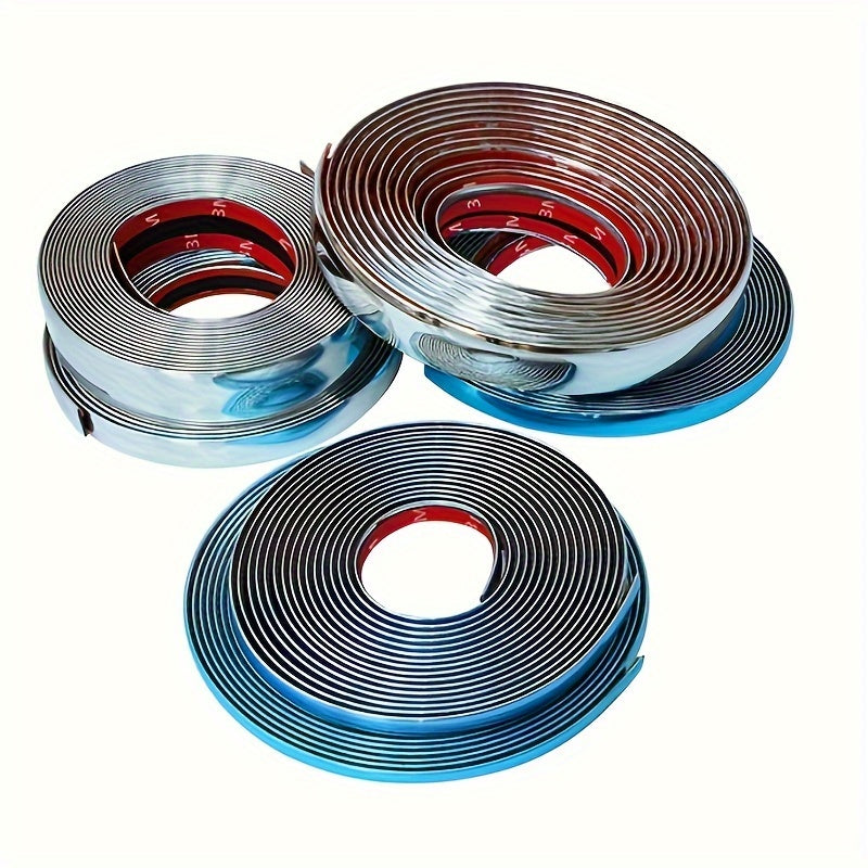 Tira de cromo para coche de 196 pulgadas, protector de parachoques de puerta y ventana de PVC suave