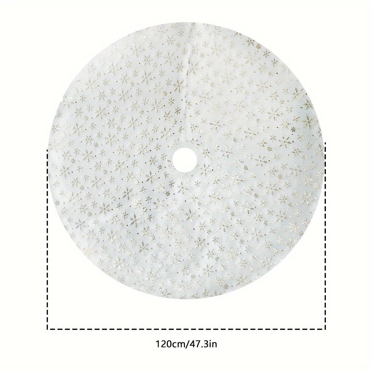 Qicai Xiaolu Luxurious White Christmas Tree Skirt bilan Rojdestvo bezaklaringizga hashamat qo'shing. Bir nechta o'lchamlarda mavjud bo'lgan ushbu daraxt etagi go'zal oltin/silver qor to'pi dizayni va soxta quyon junidan qirralarga ega. Uy uchun mukammal.