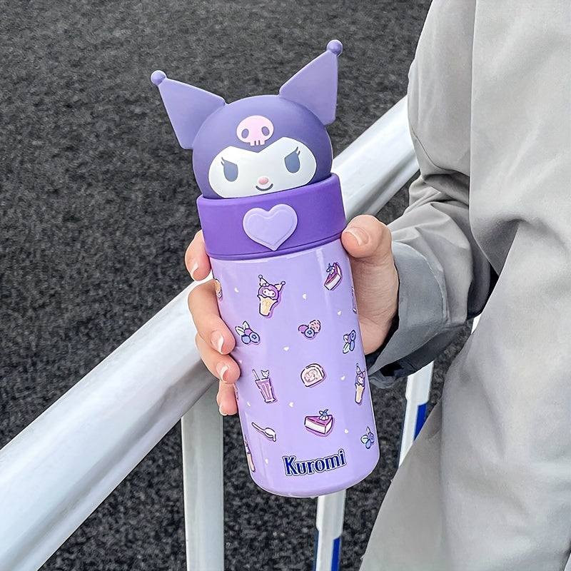 350ML Insulated Sanrio Kuromi Water Cup, Portable Straight Drinking Cup