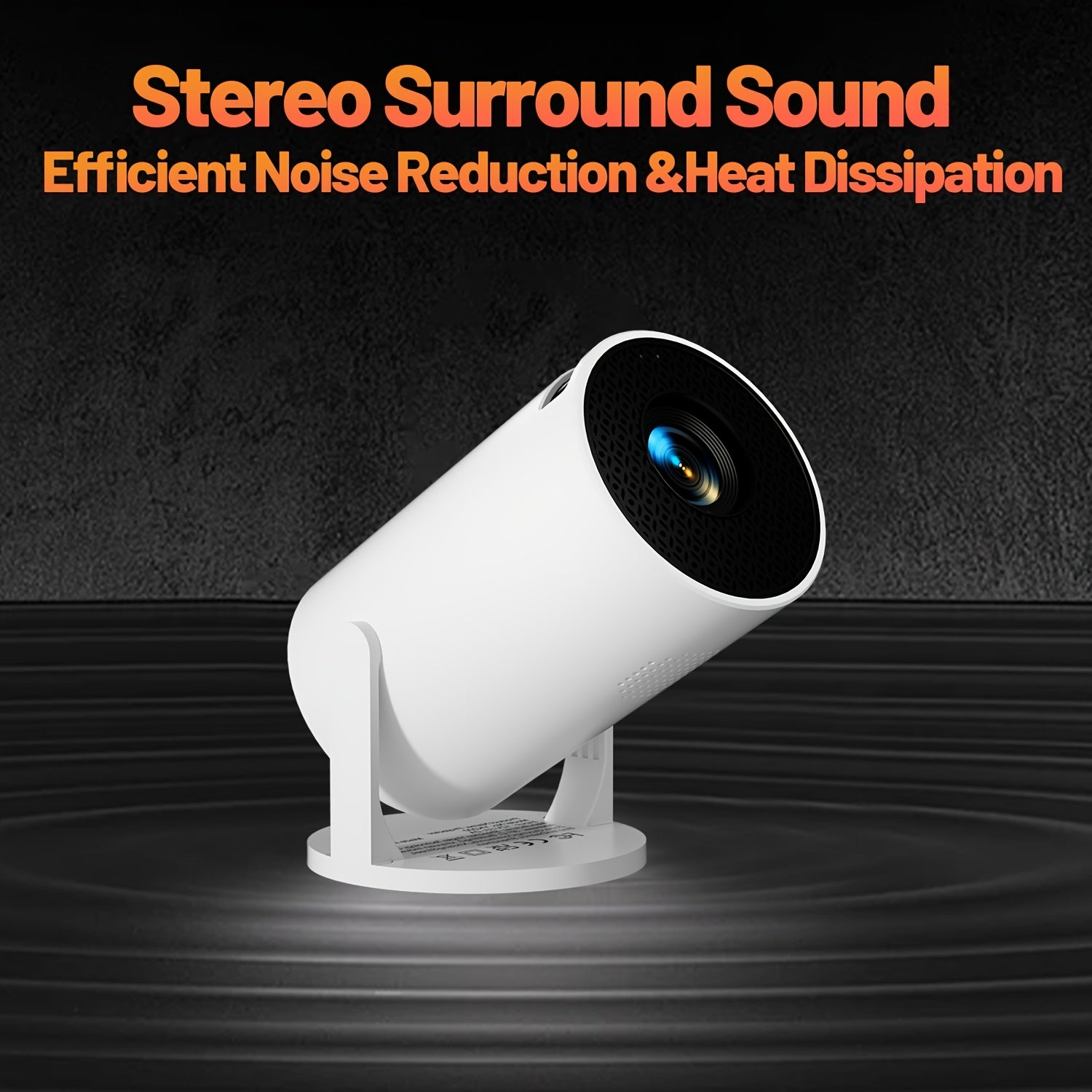 Uy kinoteatri, ofis va sayohat uchun kichik portativ proyektor, ichki karnay bilan