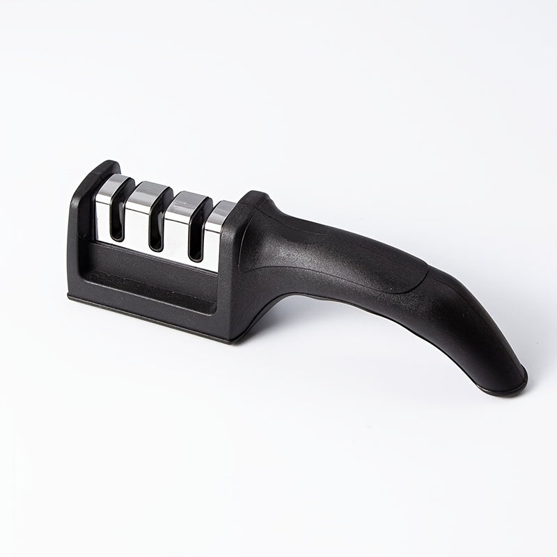 3-in-1 Manual Knife Sharpener for Kitchen, Medium Grit Metal Honing System
