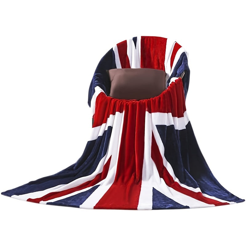 British Flag Fleece Blanket 59x79 Inches Cozy Warm Throw for Couch Sofa Travel