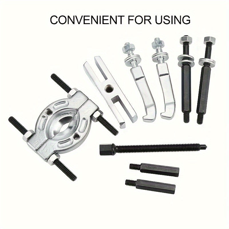9pcs Bearing Puller Set, Durable Steel, Professional Separator Tools Kit for Gearbox and Engine Repairs