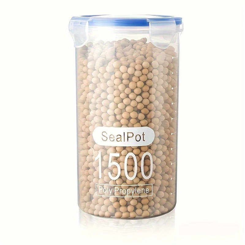 Clear Plastic Food Storage Jar with Airtight Lid for Spices Coffee Tea Candies