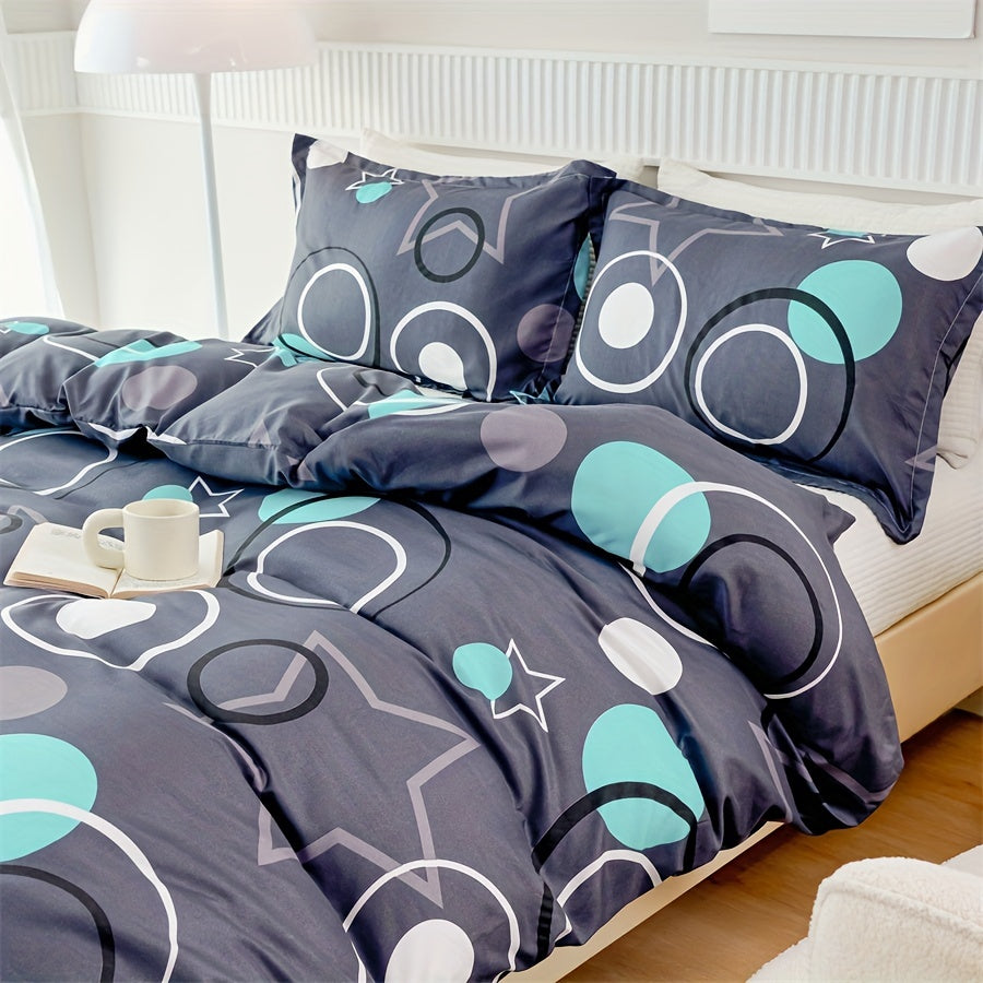 Three-Piece Bedding Set with Quilt Cover and Pillowcases for Bedroom Decor