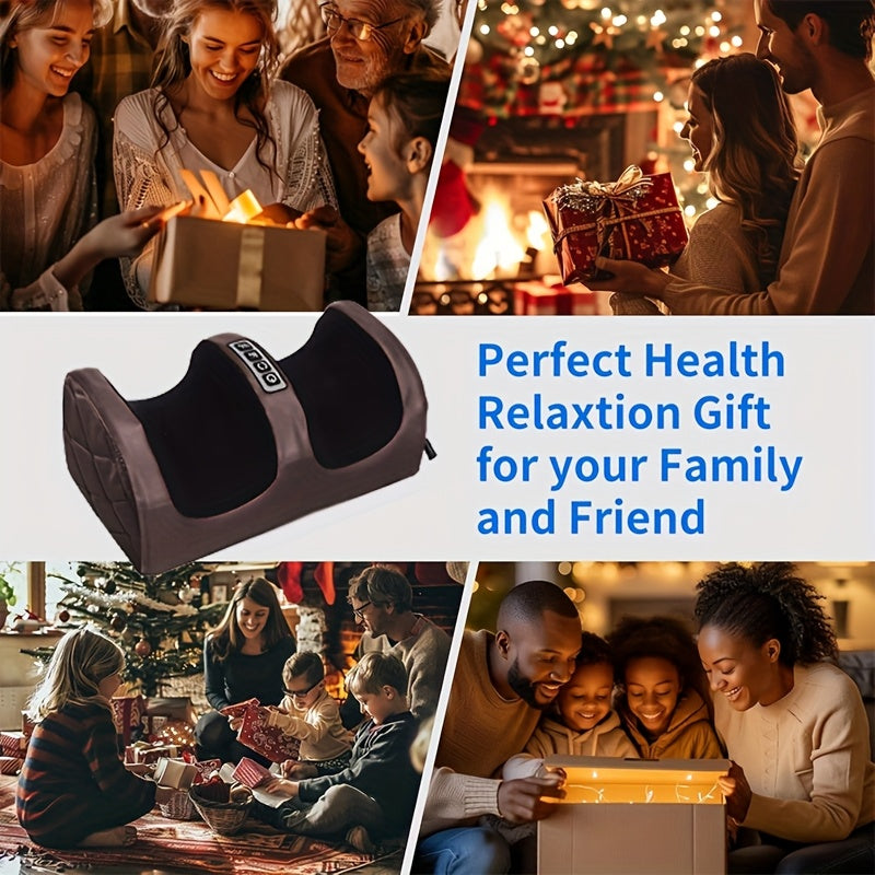 Portable Electric Foot Massager with Heat, Adjustable Speed and Timer