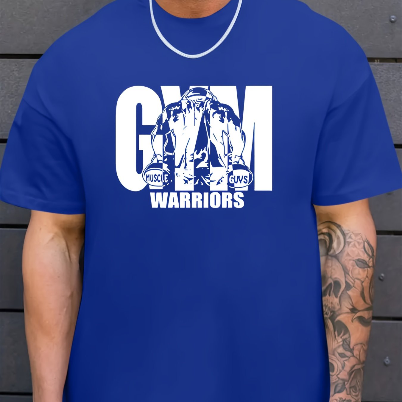 Yoz uchun Katta O'lchamdagi GYM Print Erkaklar Tasodifiy T-shirti