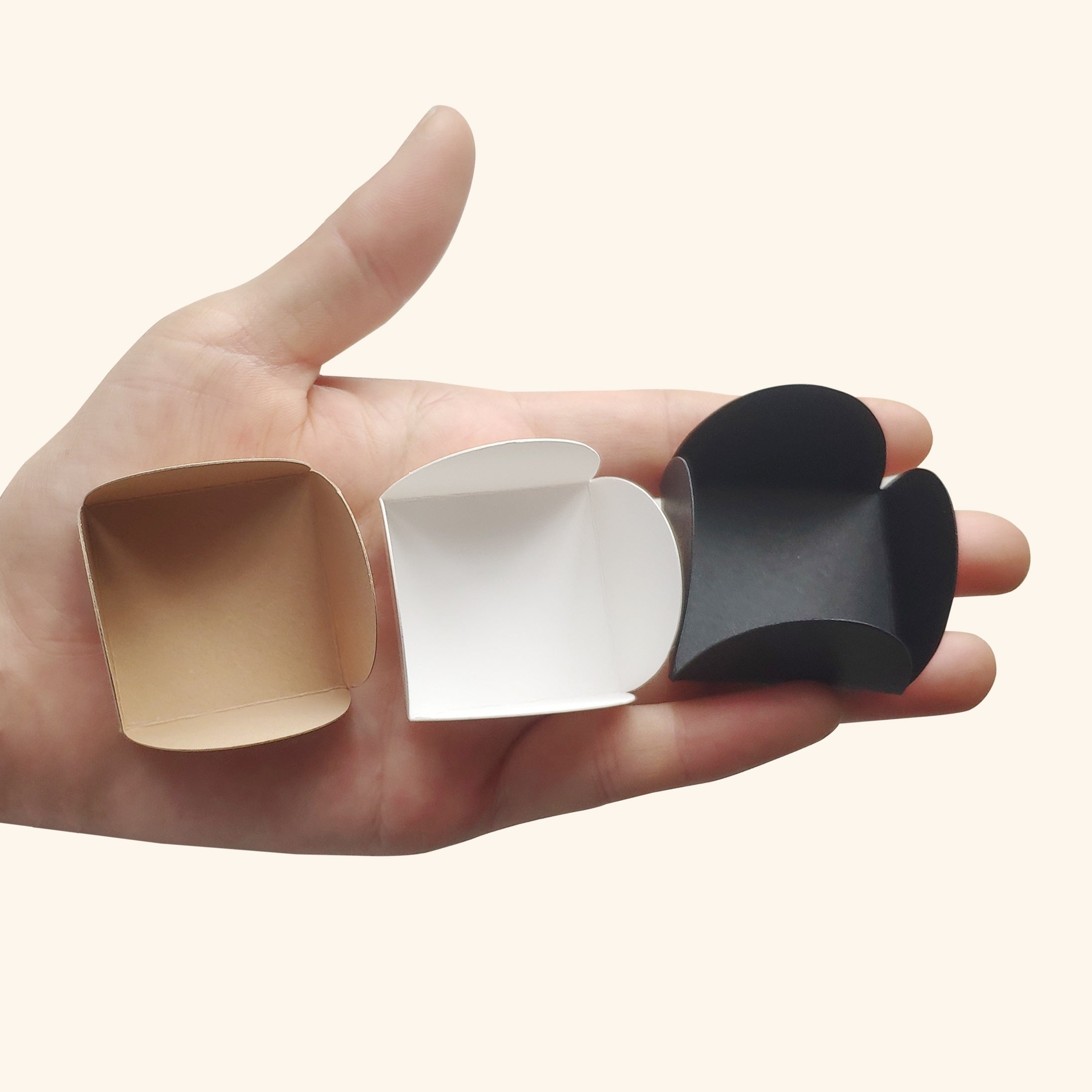 Separadores de papel de chocolate miniatura 50/100 piezas en bandeja para empaquetado de caramelos y postres