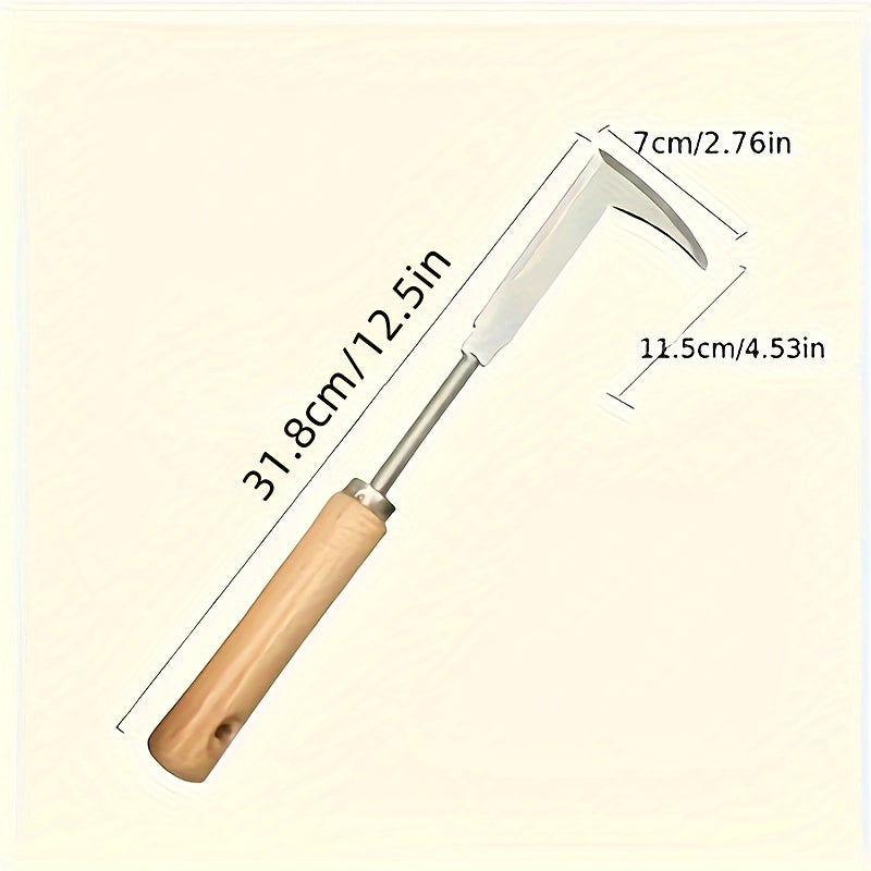 Stainless Steel Weeding Tool for Digging Herbs and Soil Gardening Hand Tool