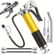 8000 PSI Pistol Grip Oil Gun Kit 14 oz yuk bilan, 45.72 sm shlang, 2 ulanish, 2 kengaytma quvurlari va 1 o'tkir nozzle bilan.