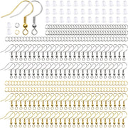 600-Piece Earring Findings Kit with Jump Rings and Rubber Backs for DIY Jewelry Making