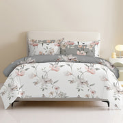 Flower Duvet Cover Set 2/3 Pieces All-Season Washable Skin-Friendly Bedding