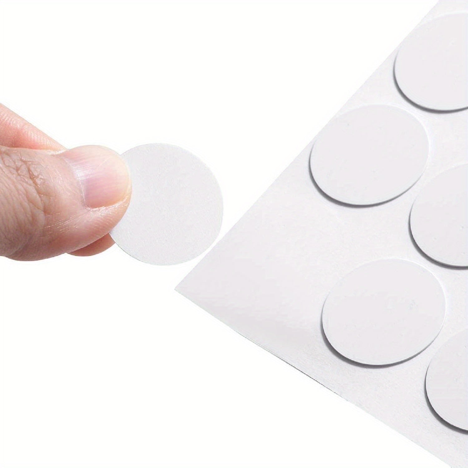White Self-Adhesive Screw Cover Caps Pack of 6 21mm Dustproof Stickers