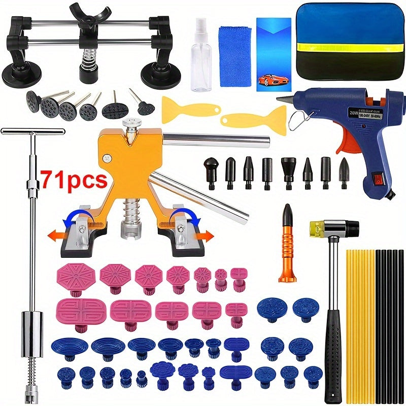 Auto Body Dent Repair Kit with 28 or 71 Pieces Car Dent Puller and Suction Cup Set