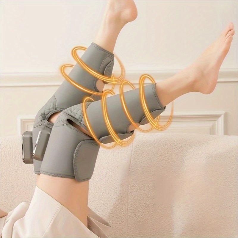 Wireless Leg Massager with Air Pressure and Heating USB Rechargeable Long Limb Therapy